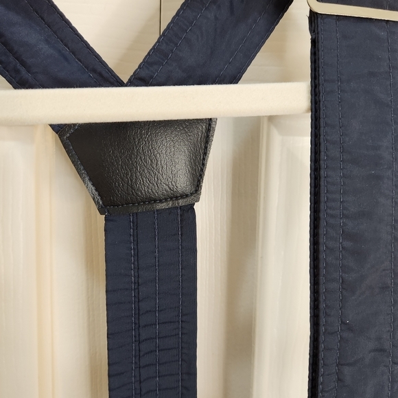 St Moritz Ski/Snow Pants size L Navy Blue with zip up bib - Picture 6 of 9